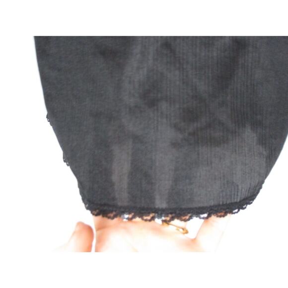 VINTAGE Satin Camisole Top Women 34 Medium Black Satin Lace Lingerie Warners USA - Picture 5 of 12